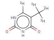 胸腺<span class='lighter'>嘧啶</span>-d4 (甲基-d3,6-d1)