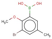 3-BROMO-5-METHYL-2-<span class='lighter'>METHOXYPHENYLBORONIC</span> ACID