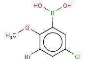 3-BROMO-5-CHLORO-2-<span class='lighter'>METHOXYPHENYLBORONIC</span> ACID