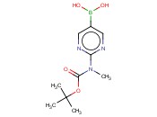 2-（<span class='lighter'>叔</span><span class='lighter'>丁</span><span class='lighter'>氧</span><span class='lighter'>羰基</span>（甲基）<span class='lighter'>氨基</span>）嘧啶-5-基<span class='lighter'>硼酸</span>