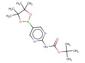 [2-(<span class='lighter'>叔</span><span class='lighter'>丁</span><span class='lighter'>氧</span><span class='lighter'>羰基</span><span class='lighter'>氨基</span>)嘧啶-5-基]<span class='lighter'>硼酸</span><span class='lighter'>频</span><span class='lighter'>哪</span>醇<span class='lighter'>酯</span>