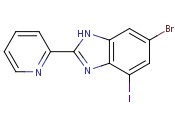 6-<span class='lighter'>BROMO-4-IODO-2-PYRIDIN-2-YL</span>-1H-BENZIMIDAZOLE