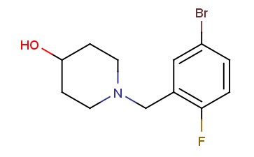 1-(5-BROMO-2-FLUOROBENZYL)<span class='lighter'>PIPERIDIN-4-OL</span>