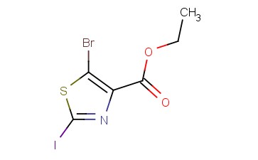 ETHYL 5-BROMO-2-IODOTHIAZOLE-4-<span class='lighter'>CARBOXYLATE</span>