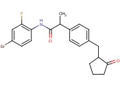 N-(4-bromo-2-fluorophenyl)-2-(4-((2-oxocyclopentyl)methyl)phenyl)propanamide