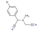 2-(4-bromophenyl)-2-((<span class='lighter'>cyanomethyl</span>)(methyl)amino)acetonitrile