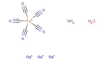 氨五氰基<span class='lighter'>亚铁</span>酸<span class='lighter'>三</span>钠