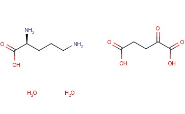 L-鸟氨酸-α-酮戊<span class='lighter'>二</span>酸盐(1:1)<span class='lighter'>二水合物</span>