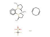 (-)-1,2(2R,5R)-2,5-(二甲基磷杂<span class='lighter'>唑</span>基桥)<span class='lighter'>苯</span>(环辛二烯)铑(I)<span class='lighter'>三</span>氟甲磺酸