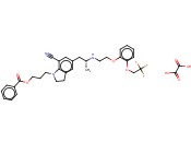 1-[3-(苯<span class='lighter'>甲</span><span class='lighter'>酰</span>氧基)丙基]-2,3-二氢-5-[(2R)-2-[[2-[2-(2,2,2-三氟乙氧基)苯氧基]乙基]氨基]丙基]-1H-吲哚-7-<span class='lighter'>甲</span><span class='lighter'>腈</span><span class='lighter'>乙</span>二酸盐