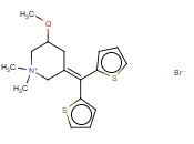 3-(二<span class='lighter'>噻吩</span>-2-基亚甲基)-5-甲氧基-1,1-二甲基-1-哌啶鎓溴化物