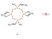 二羰基二氯铂与2,4,6-<span class='lighter'>三乙基</span>-2,4,6-<span class='lighter'>三</span>甲基环<span class='lighter'>三</span>硅氧烷的反应产物