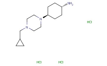 CYCLOHEXANAMINE, 4-[4-(CYCLOPROPYLMETHYL)-1-PIPERAZINYL]-, (HYDROCHLORIDE) (1:3), <span class='lighter'>TRANS</span>-