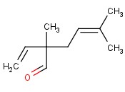 2-乙烯基-2,5-<span class='lighter'>二</span>甲基-4-己烯<span class='lighter'>醛</span>