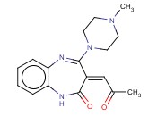 (3Z)-1,3-二氢-4-(4-甲基-1-哌嗪基)-3-(2-氧代亚<span class='lighter'>丙基</span>)-2H-1，5-苯并二氮杂-2-<span class='lighter'>酮</span>