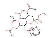 5-乙酰<span class='lighter'>氨基</span>-4,7,8,9-四-O-乙酰基-3,5-双脱氧-2-S-苯基-2-硫代-D-甘油-D-半<span class='lighter'>乳</span>-2-nonulopyranosylonate甲酯