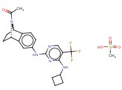 N-[2-[(1R,4S)-6-[[4-(环丁基氨基)-5-(三<span class='lighter'>氟</span>甲基)-2-嘧啶基]氨基]-1,2,3,4-四氢<span class='lighter'>萘</span>-1,4-亚氨-9-基]-2-氧代乙基]乙酰胺甲磺酸盐 (1:1)