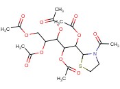 ACETIC ACID 2,3,4-TRIACETOXY-1-(<span class='lighter'>ACO</span>-(3-AC-THIAZOLIDIN-2-YL)-METHYL)-BUTYL ESTER