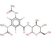 2-[[3-(ACETYLAMINO)-5-(ACETYLMETHYLAMINO)-2,4,6-TRIIODOBENZOYL]AMINO]-<span class='lighter'>2-DEOXY-D-GLUCOSE</span>