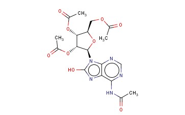 N6-<span class='lighter'>ACETYL</span>-2',3',5'-TRI-O-<span class='lighter'>ACETYL</span>-8-HYDROXYADENOSINE