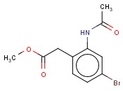 2-ACETAMIDO-4-<span class='lighter'>BROMOPHENYLACETIC</span> ACID METHYL ESTER