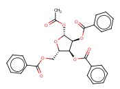 1-O-<span class='lighter'>ACETYL</span>-2,3,5-TRI-O-BENZOYL-BETA-L-RIBOFURANOSE