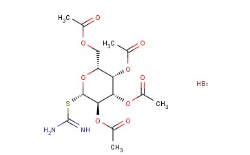 <span class='lighter'>1-THIO-1-CARBAMIMIDATE</span> <span class='lighter'>BETA-D-GLUCOPYRANOSE</span> <span class='lighter'>HYDROBROMIDE</span> <span class='lighter'>2,3,4,6-TETRAACETATE</span>