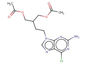 9-(4-<span class='lighter'>ACETOXY-3-ACETOXY</span>METHYLBUTYL)-2-AMINO-6-CHLOROPURINE