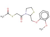 S-[2-[2-[(2-甲氧基<span class='lighter'>苯</span>氧基)甲基]-3-四氢<span class='lighter'>噻唑</span>基]-2-氧代乙基]硫代<span class='lighter'>乙酸</span>酯