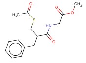 甲基 N-[3-(乙酰基硫烷基)-2-苯甲基丙酰]<span class='lighter'>甘氨酸</span>酸酯