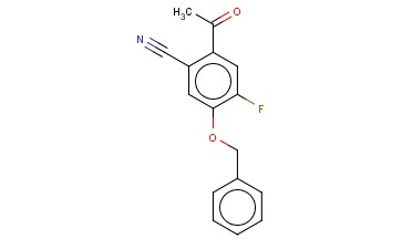 2-ACETYL-5-(BENZYLOXY)-<span class='lighter'>4-FLUOROBENZONITRILE</span>