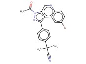 2-(4-(3-乙酰基-8-<span class='lighter'>溴</span>-3H-吡唑并[3,4-C]<span class='lighter'>喹啉</span>-1-基)苯基)-2-甲基丙腈