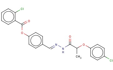 4-(2-(2-(4-CHLOROPHENOXY)PROPANOYL)CARBOHYDRAZONOYL)PHENYL <span class='lighter'>2-CHLOROBENZOATE</span>