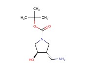 TRANS-TERT-BUTYL 3-(<span class='lighter'>AMINOMETHYL</span>)-4-HYDROXYPYRROLIDINE-1-CARBOXYLATE