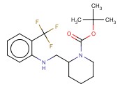 1-哌啶羧酸,2-[[[2-(<span class='lighter'>三</span>氟甲基)<span class='lighter'>苯基</span>]氨基]甲基]-, 1,1-二甲基<span class='lighter'>乙基</span>酯