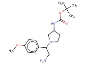 叔-<span class='lighter'>丁基</span> N-[1-[2-氨基-1-(4-甲氧苯基)乙基]<span class='lighter'>吡咯烷</span>-3-基]氨基甲酸酯