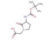 2-(3-(TERT-BUTOXYCARBONYL<span class='lighter'>AMINO</span>)-2-OXOPYRROLIDIN-1-YL)<span class='lighter'>ACETIC</span> ACID