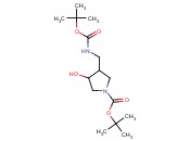 4-叔丁氧羰基氨甲基-1-N-叔丁氧羰基吡咯烷-3-醇