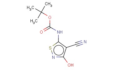 <span class='lighter'>TERT-BUTYL</span> <span class='lighter'>4-CYANO-3-HYDROXYISOTHIAZOL-5-YLCARBAMATE</span>