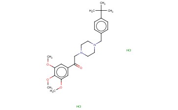 2-(4-(P-TERT-BUTYLBENZYL)PIPERAZINYL)-3',4',5'-TRIMETHOXYACETOPHENONE DIHYDROCHLORIDE
