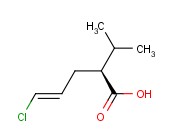 (2S,4E)-5-CHLORO-2-(1-<span class='lighter'>METHYLETHYL</span>)-4-PENTENOIC ACID