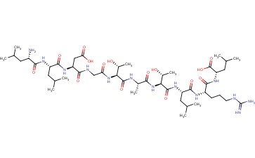 <span class='lighter'>H-LEU-LEU-ASP-GLY-THR-ALA-THR-LEU-ARG-LEU-OH</span>