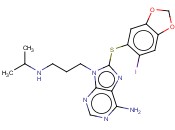 6-<span class='lighter'>氨基</span>-8-[(6-碘-1,3-<span class='lighter'>苯</span>并<span class='lighter'>二</span>茂-5-基)<span class='lighter'>硫</span>基]-N-异丙基-9H-嘌呤-9-丙胺