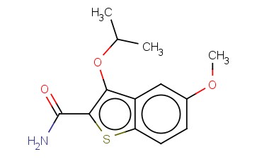 3-<span class='lighter'>异</span><span class='lighter'>丙</span><span class='lighter'>氧基</span>-5-甲<span class='lighter'>氧基</span>苯并(b)噻吩-2-甲酰胺