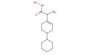 4-CYCLOHEXYL-ALPHA-METHYL-1-CYCLOHEXENE-1-ACETOHYDROXAMIC ACID