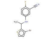 5-([1-(3-BROMOTHIOPHEN-2-YL)ETHYL]AMINO)-<span class='lighter'>2-FLUOROBENZONITRILE</span>