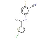 5-([1-(5-CHLOROTHIOPHEN-2-YL)ETHYL]AMINO)-<span class='lighter'>2-FLUOROBENZONITRILE</span>