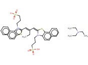 1-(3-磺丙基)-2-[2-[[1-(3-磺丙基)萘[1,2-D]噻唑-2(1H)亚基]甲基]-1-丁烯基]萘(1,2-D)噻唑鎓内盐与N,N-二乙基乙胺的1:1<span class='lighter'>化合物</span>