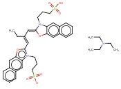 3-(3-磺丙基)-2-[2-[[3-(3-磺丙基)萘并[2,3-D]恶唑-2(3H)亚基]甲基]-1-丁烯<span class='lighter'>基</span>]萘并[2,3-D]恶唑翁内盐<span class='lighter'>三乙</span>胺盐