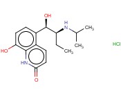 2(1H)-喹啉<span class='lighter'>酮</span>,8-羟基-5-[1-羟基-2-[(1-甲基乙基)氨基]丁基]-, <span class='lighter'>盐酸</span> (1:1)
